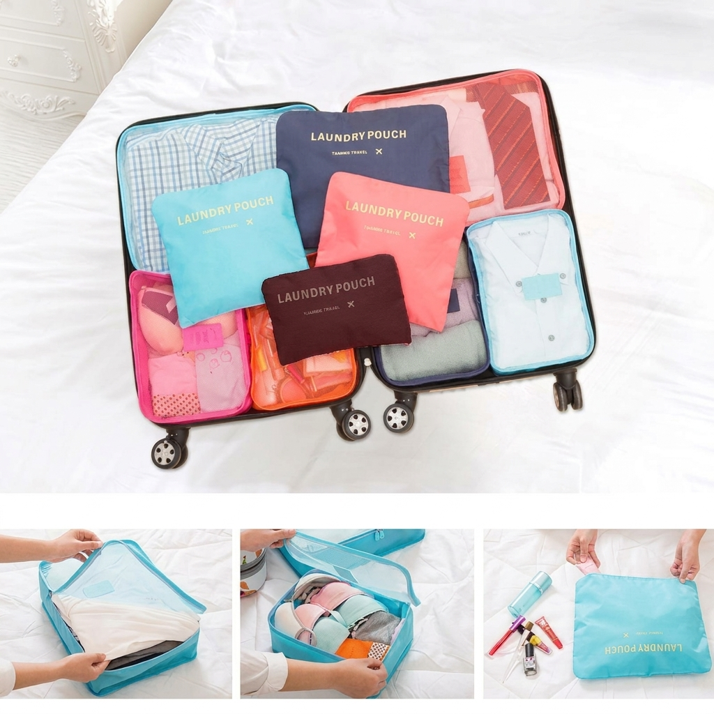6 Storage Bags/Packing Cubes for Travel