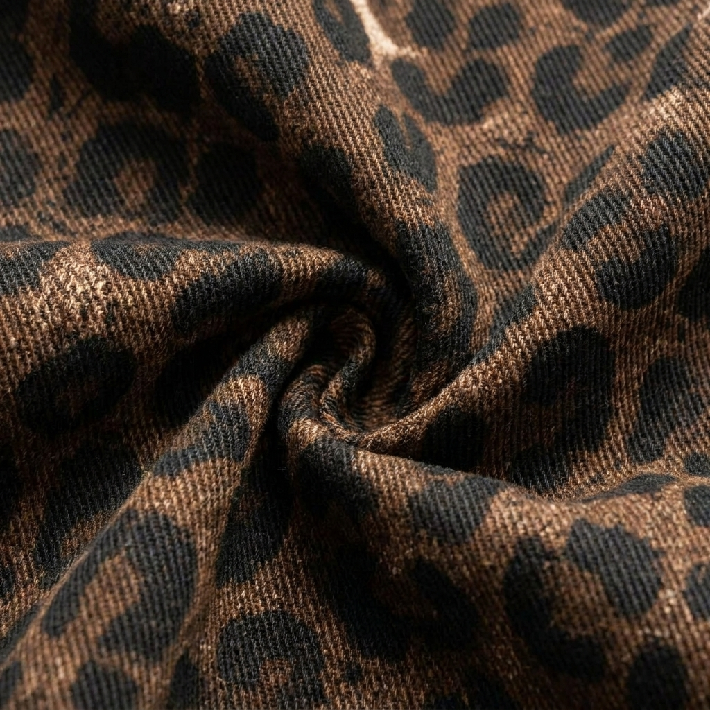 Falda de moda de cintura alta para mujer con estampado de leopardo