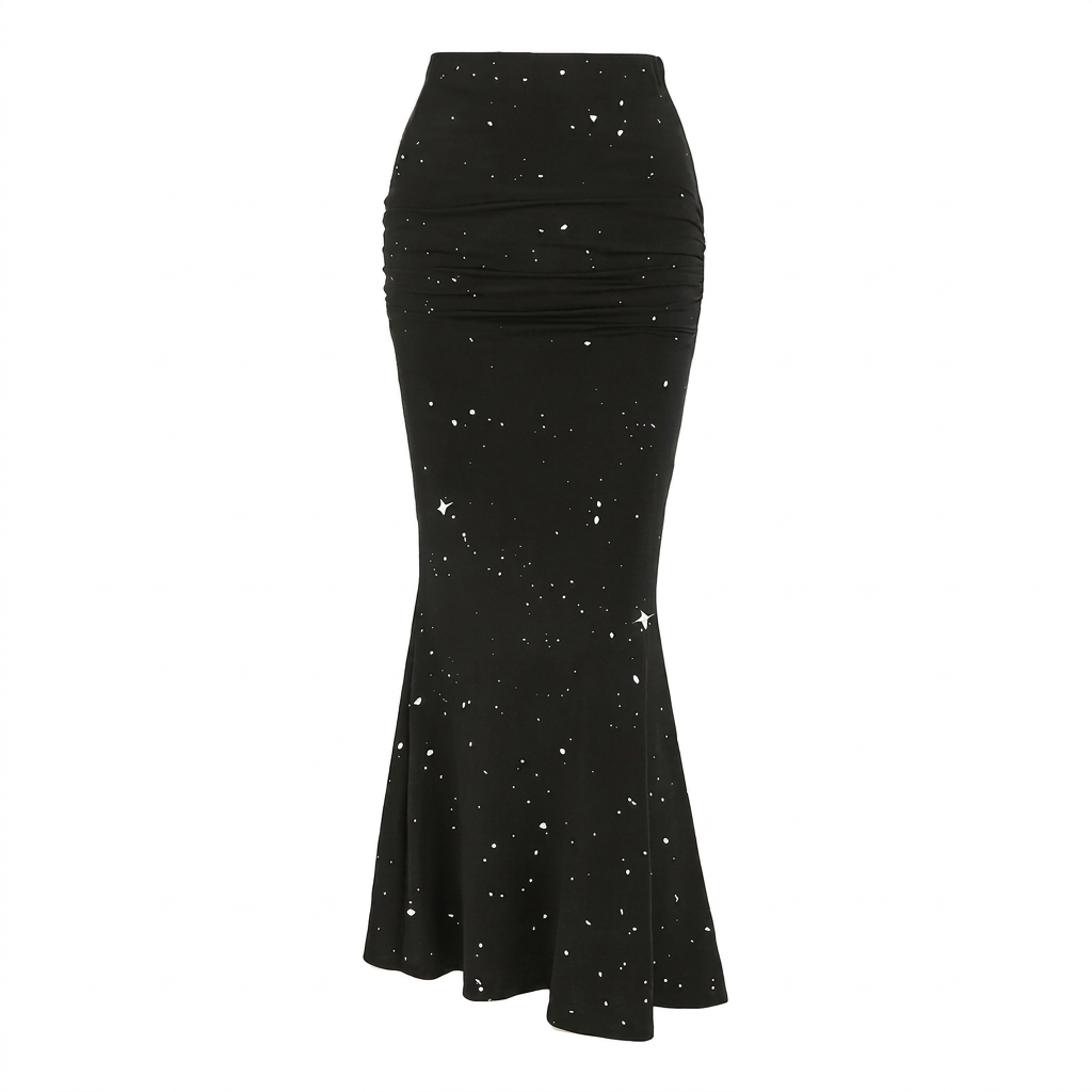 Modern A-line Skirt with Speckles
