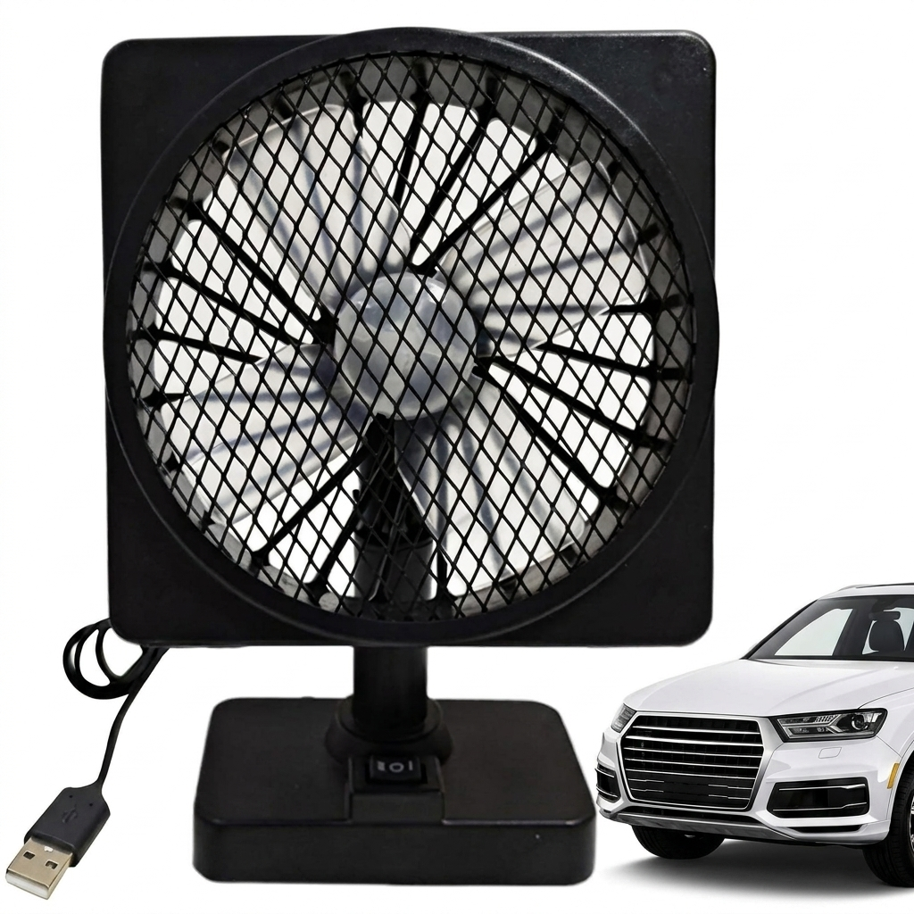 Portable 12V Car Cooling Fan with 360°