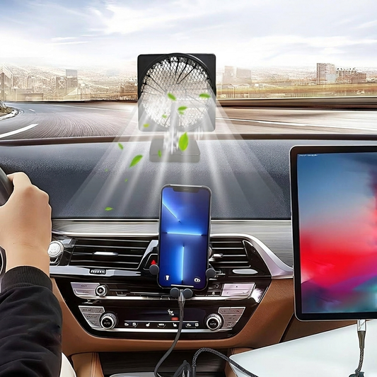 Ventilador portátil para coche de 12V con giro de 360°