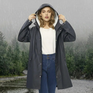 Fashionable Rain Jacket for Women with Hood