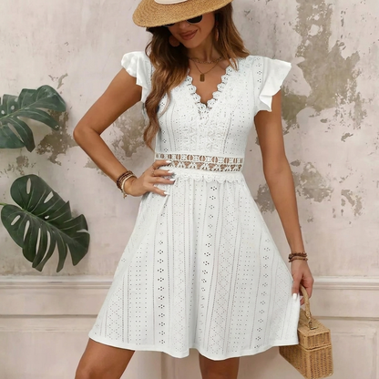 Women's A-Line Dress – Elegant with Lace