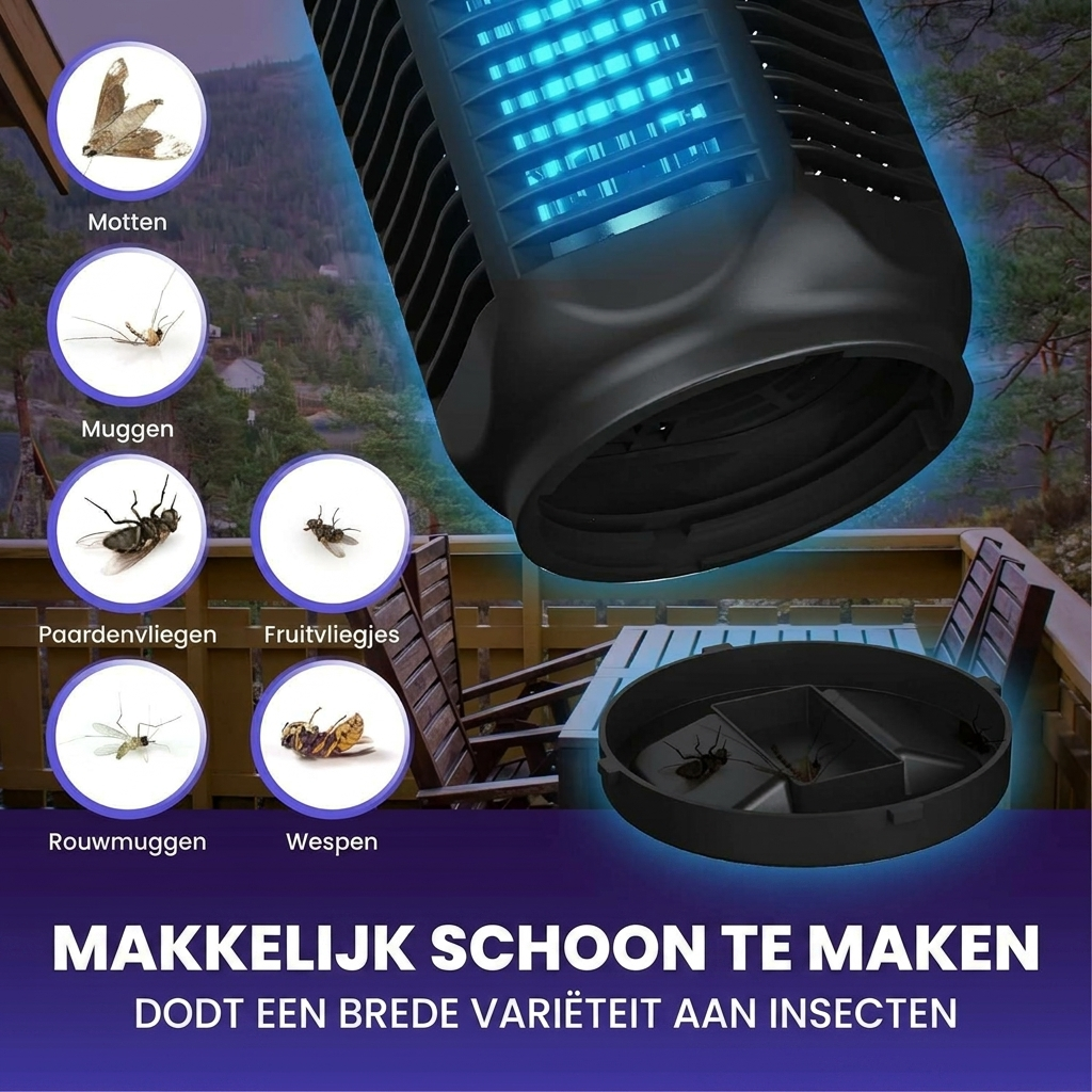 Electric Insect Killer with 20W UV Light and 4200V Mains Voltage, IPX4 Waterproof