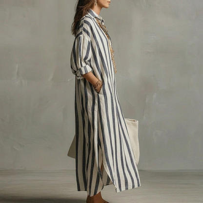 Women's A-Line Dress – With Notched Collar