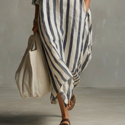 Women's A-Line Dress – With Notched Collar