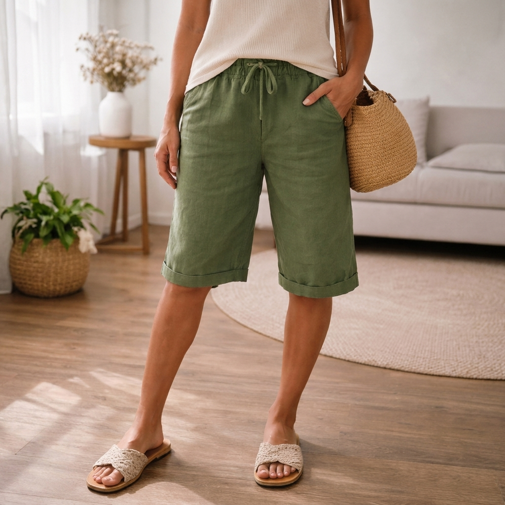 Pantaloncini da donna con coulisse regolabile