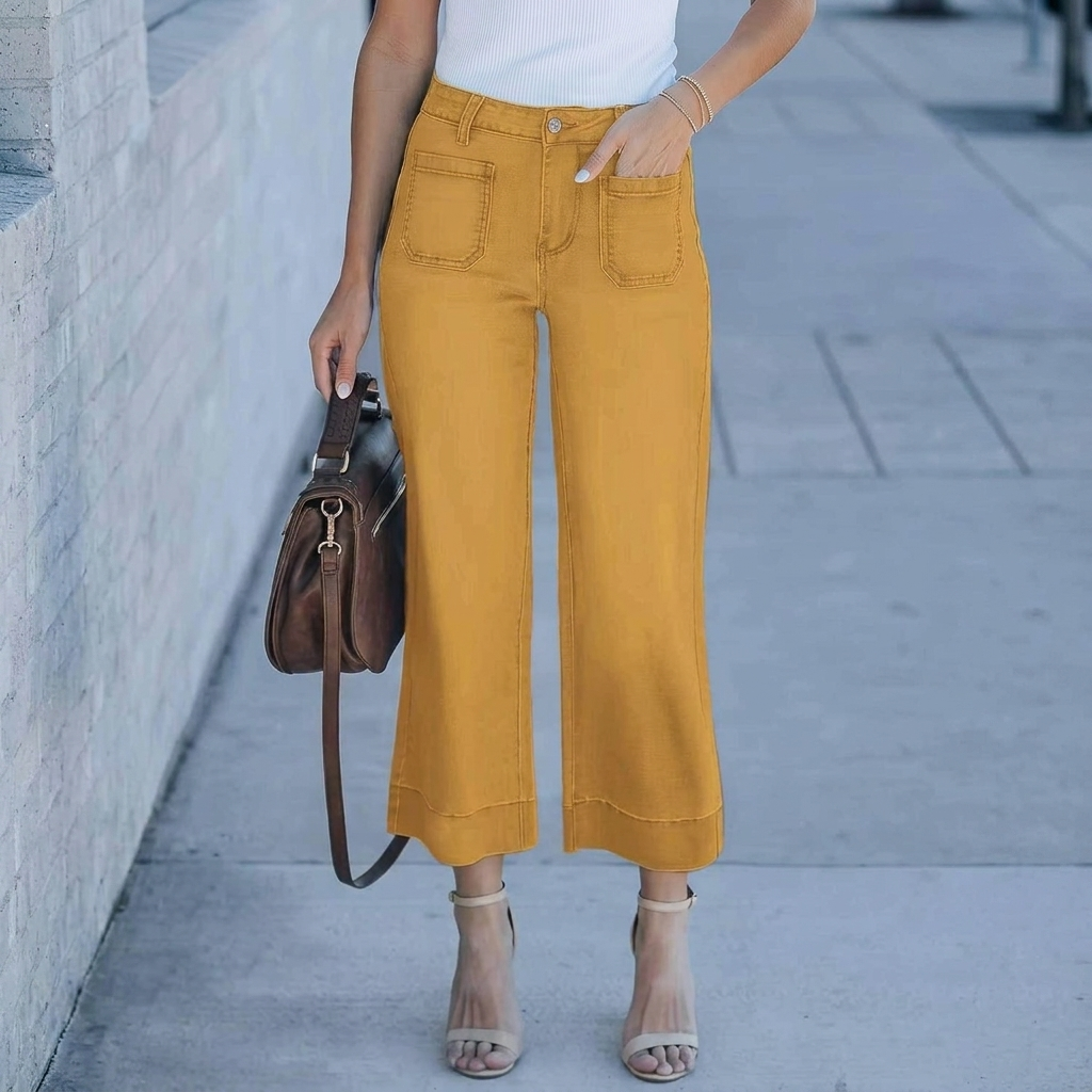Casual Chic High Waist Straight Wide Leg Jeans