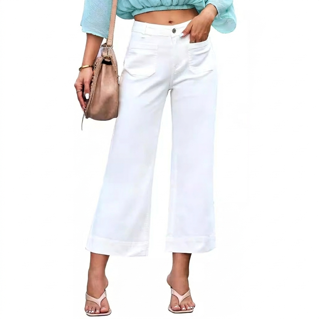 Casual Chic High Waist Straight Wide Leg Jeans
