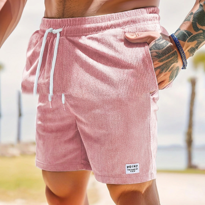 Men's Short Trousers with Laces and Cord from Corduroy