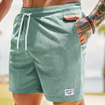 Men's Short Trousers with Laces and Cord from Corduroy