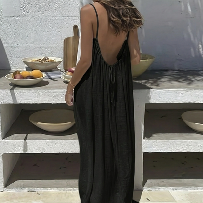 Women’s Backless Loose Fit Long Home Dress