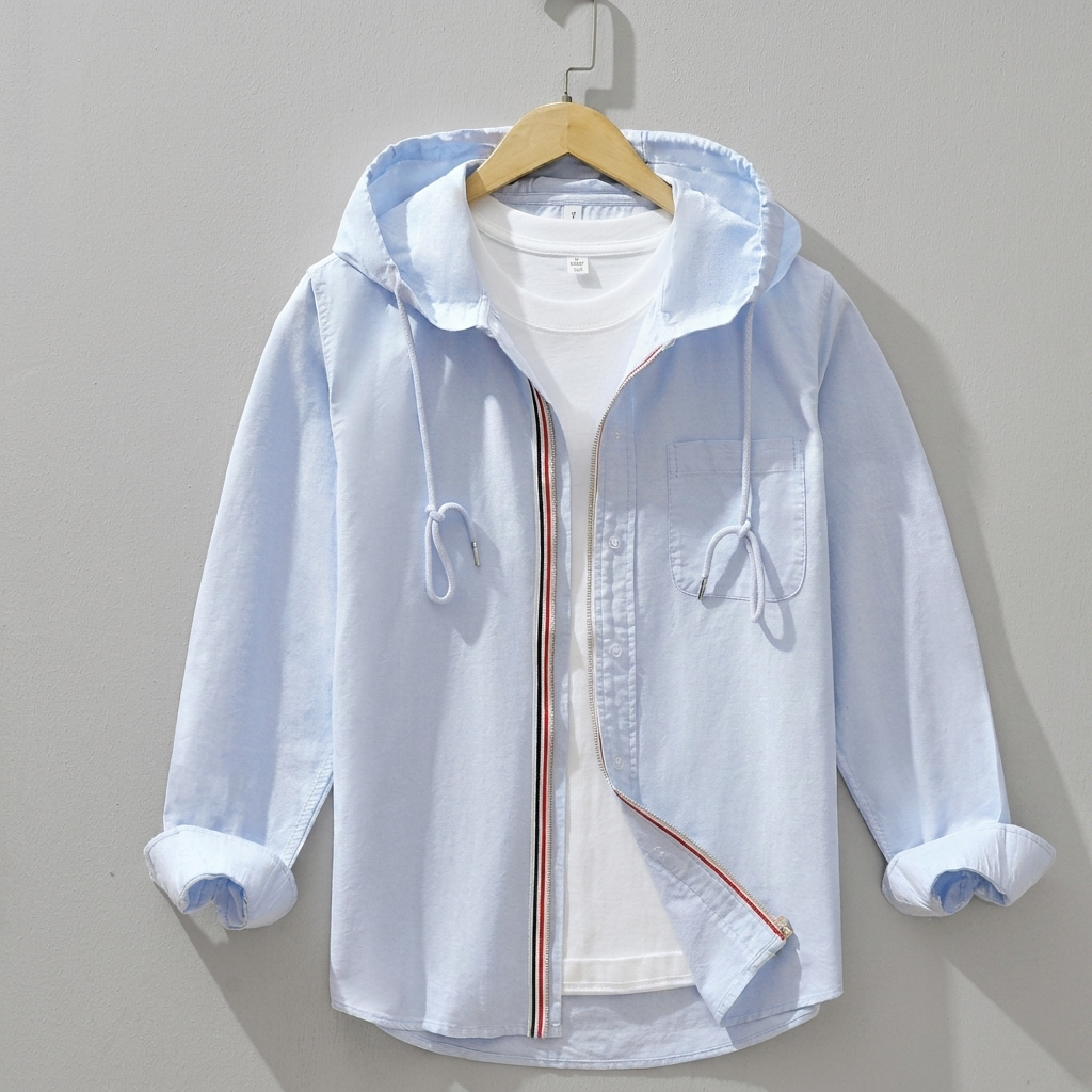Modern Shirt Jacket with Long Sleeves for Men