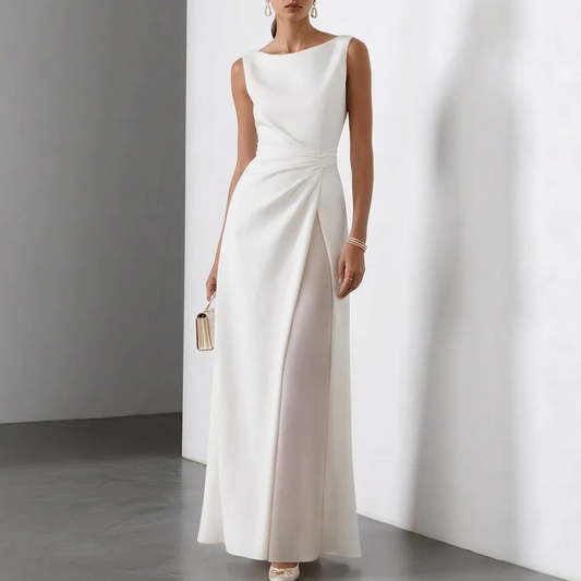 Elegantes plissiertes Maxikleid für Damen
