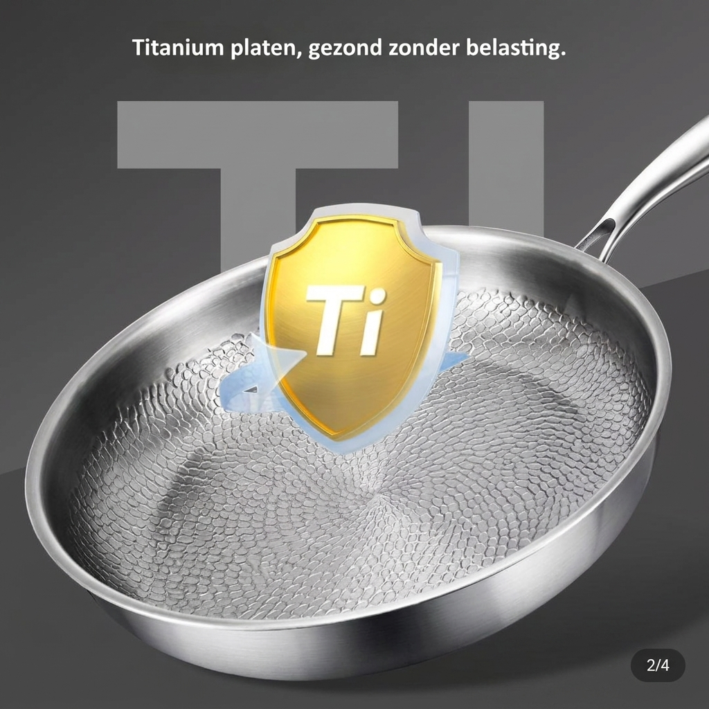 High-Quality Titanium Alloy Frying Pan