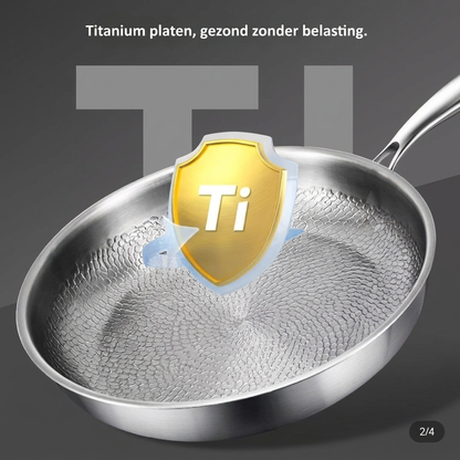 Uncoated Titanium Steak Pan with Non-Stick Surface