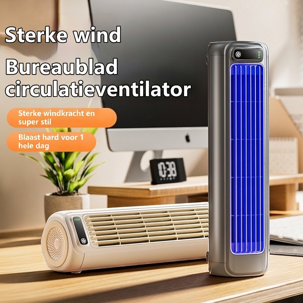 Ventilatore USB portatile silenzioso con elevato flusso d'aria e batteria da 2000mAh