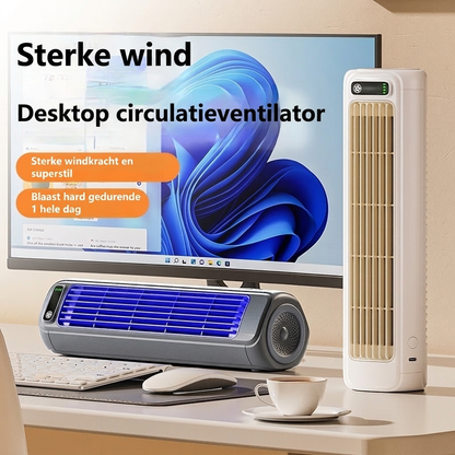 Ventilatore USB portatile silenzioso con elevato flusso d'aria e batteria da 2000mAh