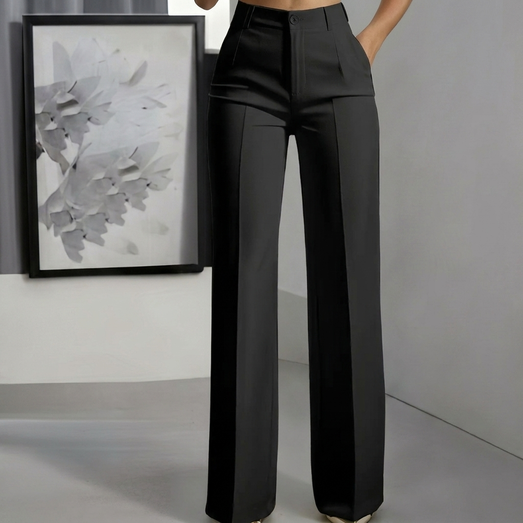 White Minimalist Ladies' Trousers