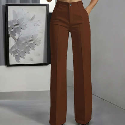 White Minimalist Ladies' Trousers