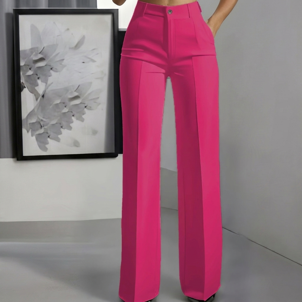 White Minimalist Ladies' Trousers