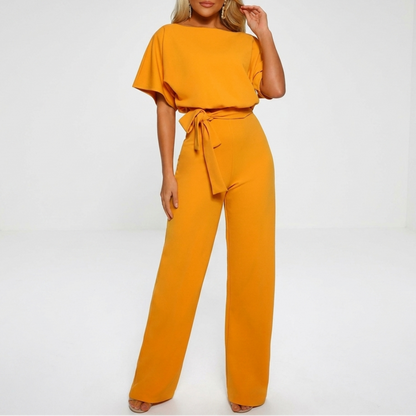 Women's Casual Jumpsuit with Straight Leg and Stylish Design