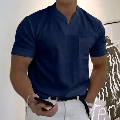 Men's Short Sleeve Sports T-Shirt with Chest Pocket