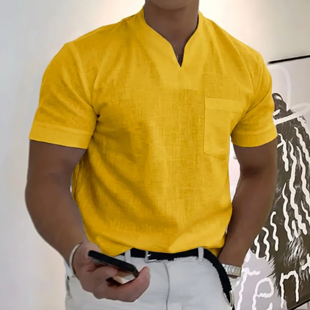 Men's Short Sleeve Sports T-Shirt with Chest Pocket