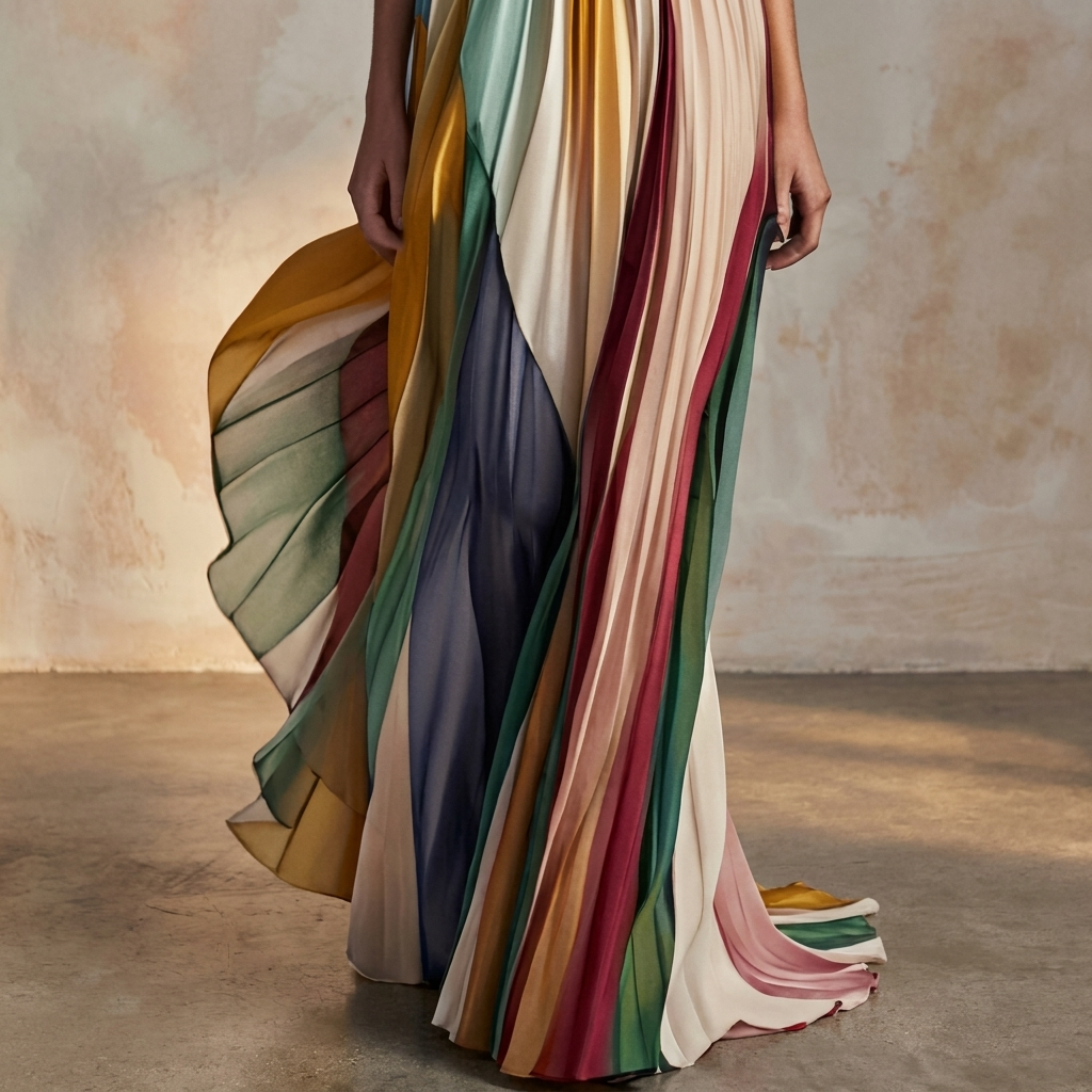 Ladies Maxi Dress with Bandeau Neckline, Open Back, and Printed Design