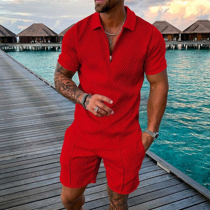 New Casual Summer Suit Short Sleeves Men