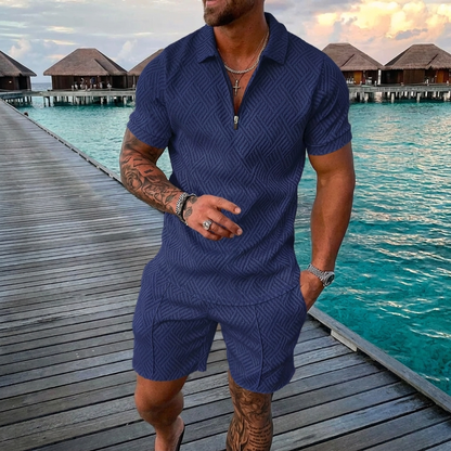 New Casual Summer Suit Short Sleeves Men