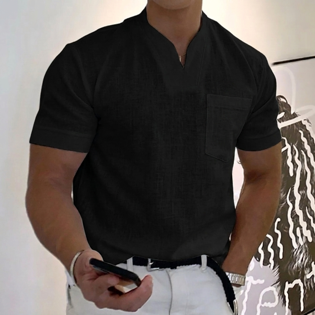 Men's Short Sleeve Sports T-Shirt with Chest Pocket