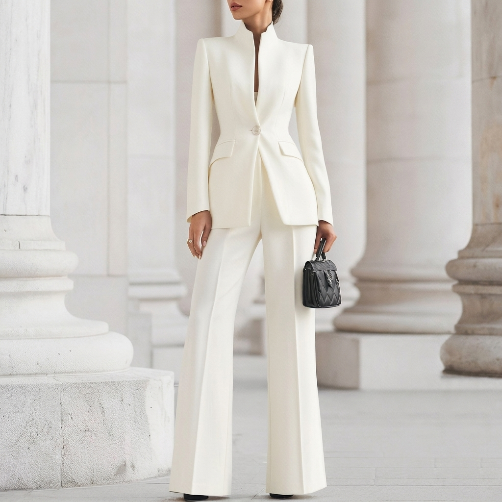 Two-Piece Suit with Long Sleeves and Trousers Small