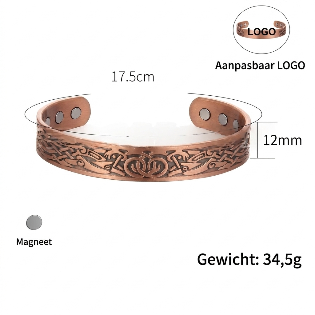 Copper Magnetic Bracelet Vintage Design