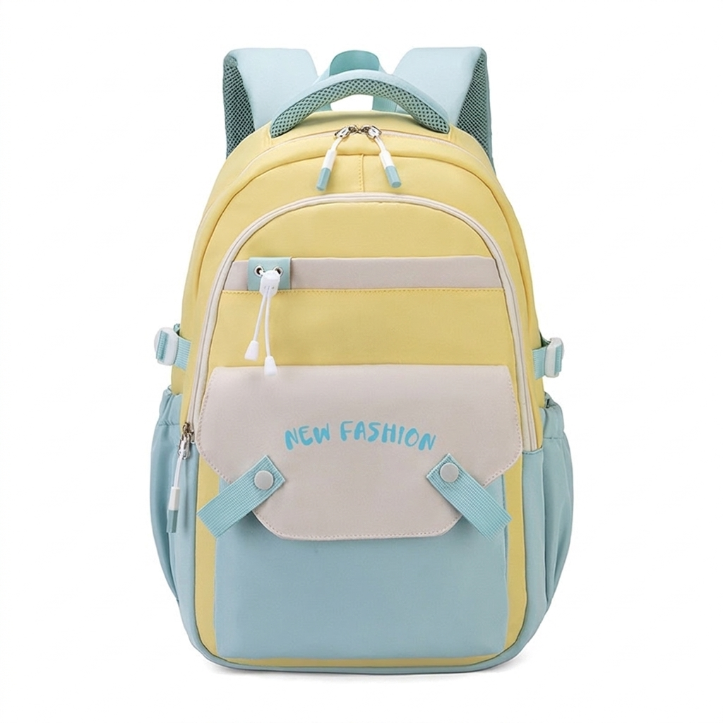 Colourful Backpack with Contrast