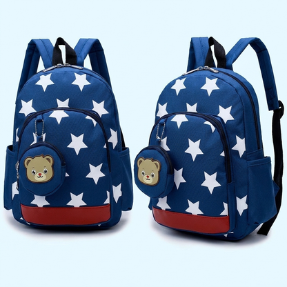Cute Toddler Backpack with Bear Pattern
