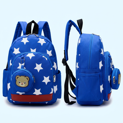 Cute Toddler Backpack with Bear Pattern