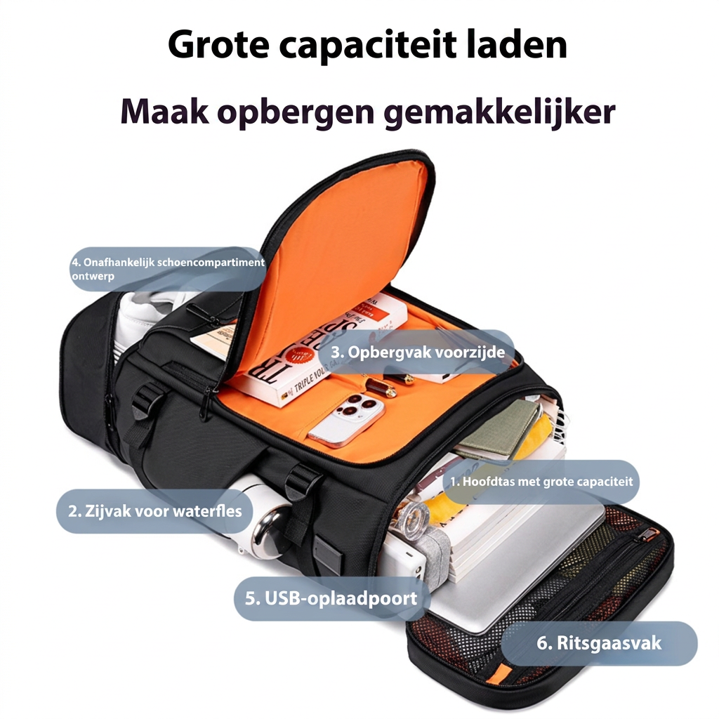 Multifunctional Travel Bag with Large Capacity