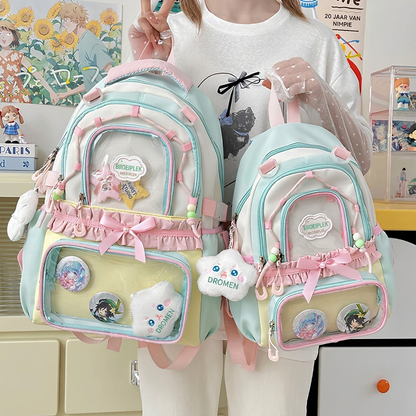 Semi-Transparent PVC Backpack for Women
