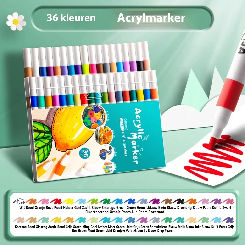True Colour Acrylic Marker Pens for Colour Painting