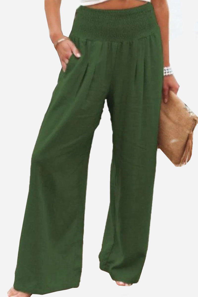 Palazzo ladies' trousers with high waist - Jamilla