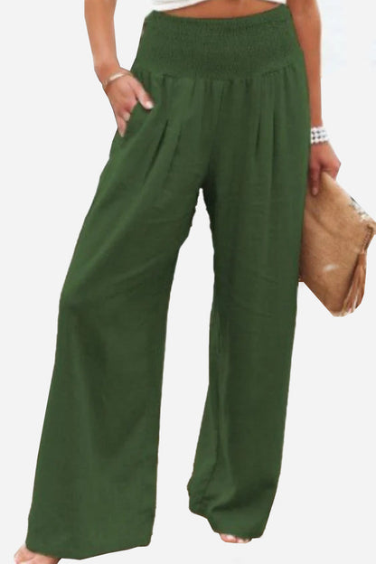 Palazzo ladies' trousers with high waist - Jamilla