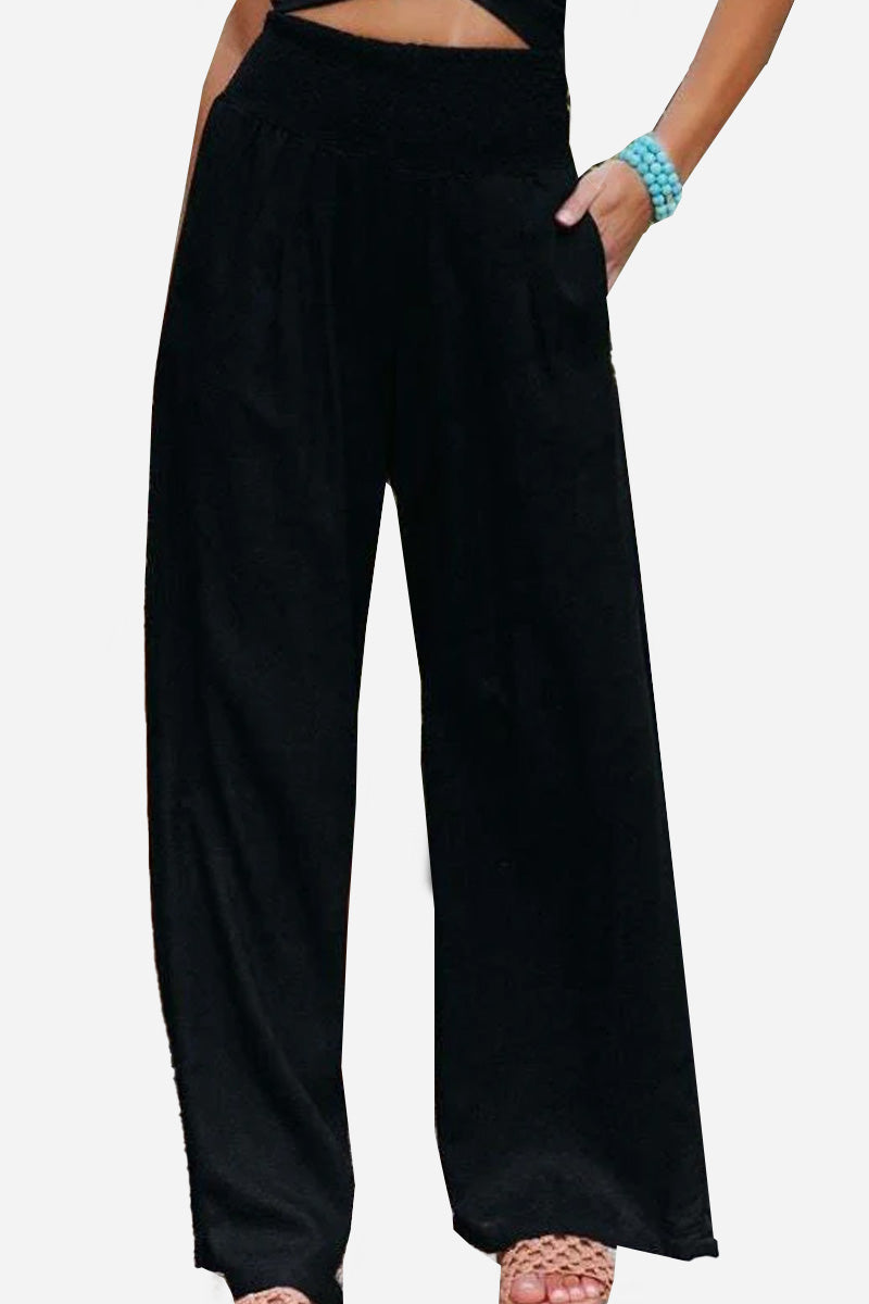 Palazzo ladies' trousers with high waist - Jamilla