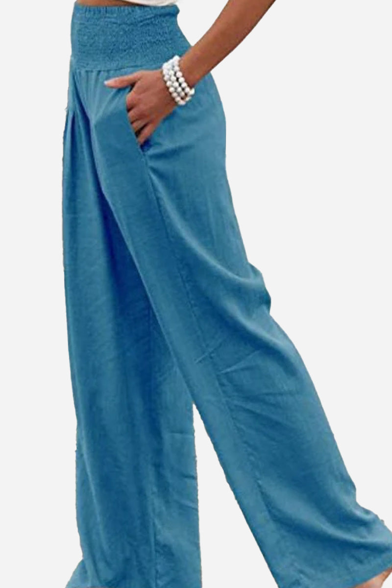 Palazzo ladies' trousers with high waist - Jamilla