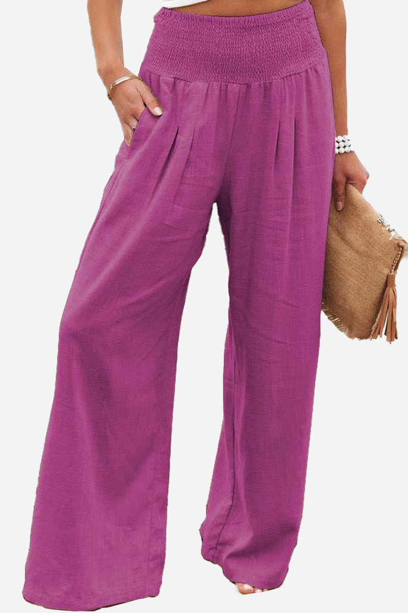 Palazzo ladies' trousers with high waist - Jamilla