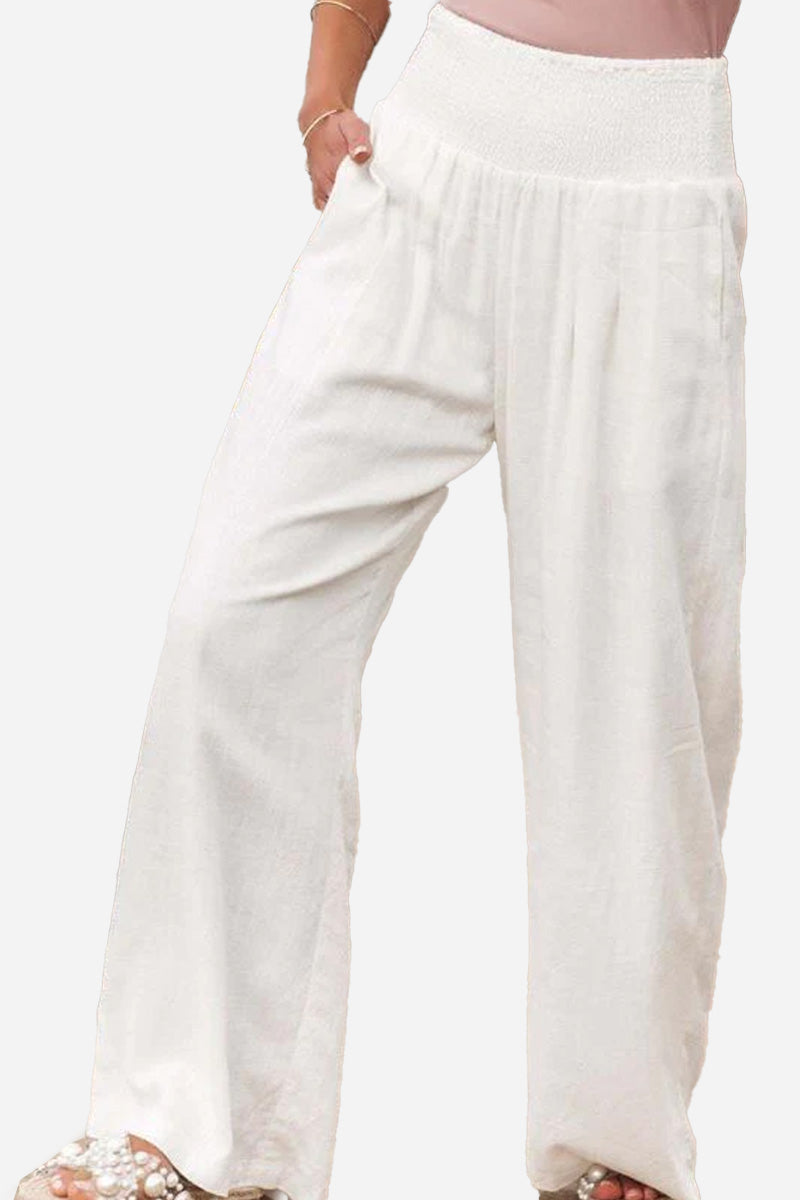 Palazzo ladies' trousers with high waist - Jamilla