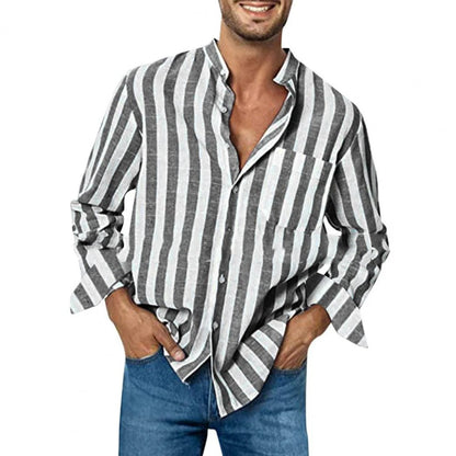 Camicia estiva a righe da uomo - Adrean