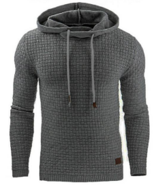 Felpa con cappuccio da uomo comoda e dalla texture in rilievo – Calda e resistente