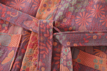 Ženski kimono-kućni ogrtač – botanički uzorak i organski pamuk