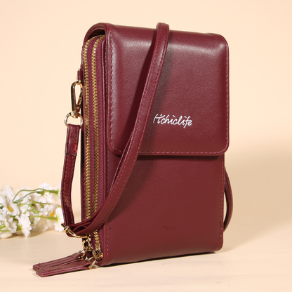 Bolso para teléfono con pantalla táctil y función de billetera – compacto y cruzado para el día a día